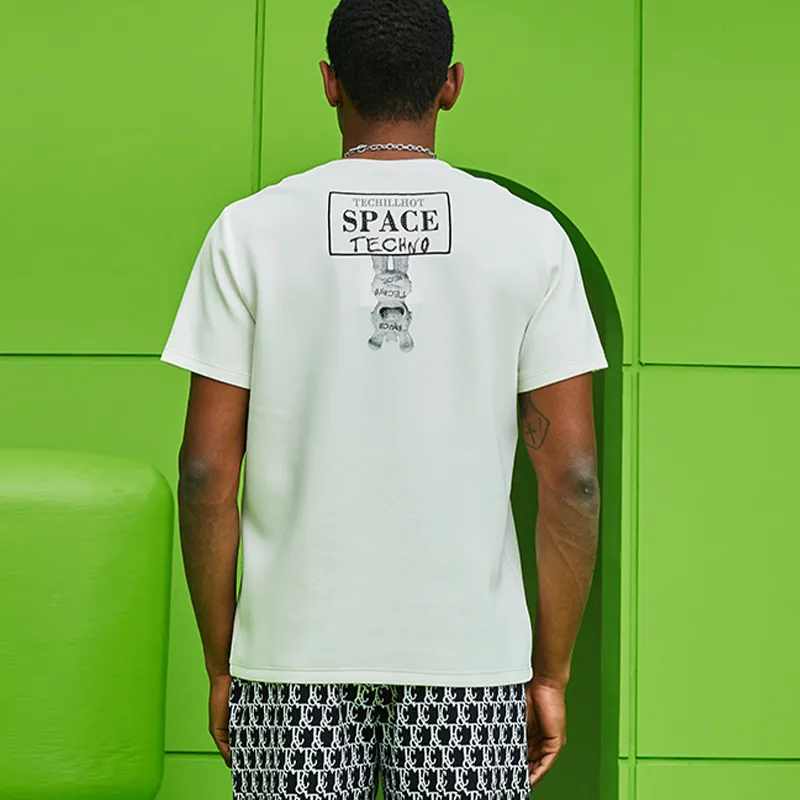 TCH T Shirts Unisex White With Silver Logo-2