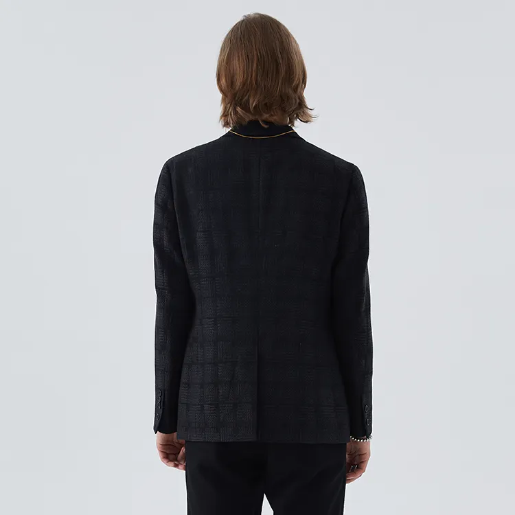 DAVID NAMAN Business Suits Men Black-5