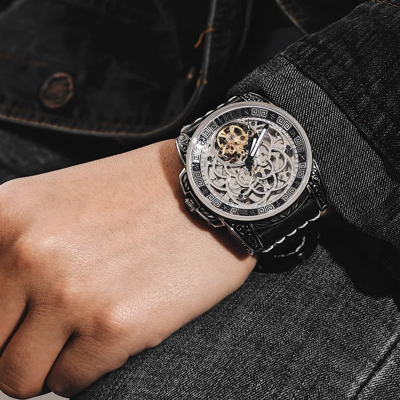VRQ Future Series Automatic Mechanical Movement Watch Men's Watches Cut Out Dial-5
