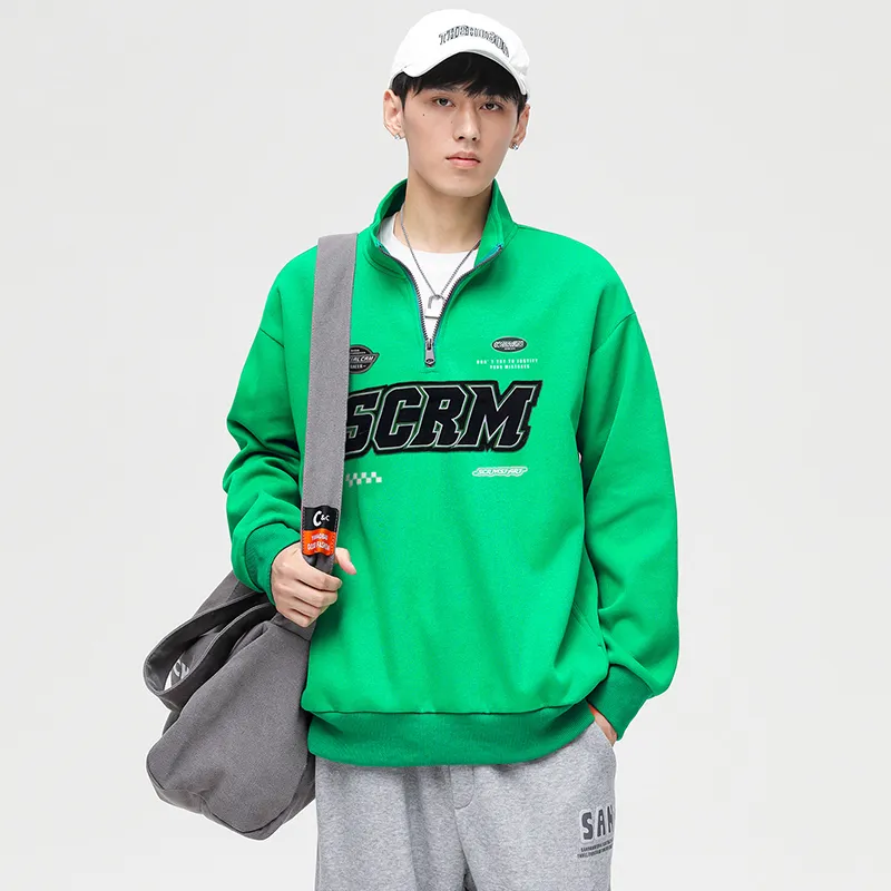 SCRM Half Turtleneck Loose Fit Sweatshirt Unisex-22