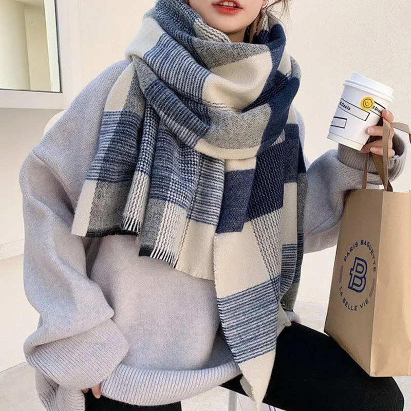 LEONAJ Knit Scarves Unisex-9