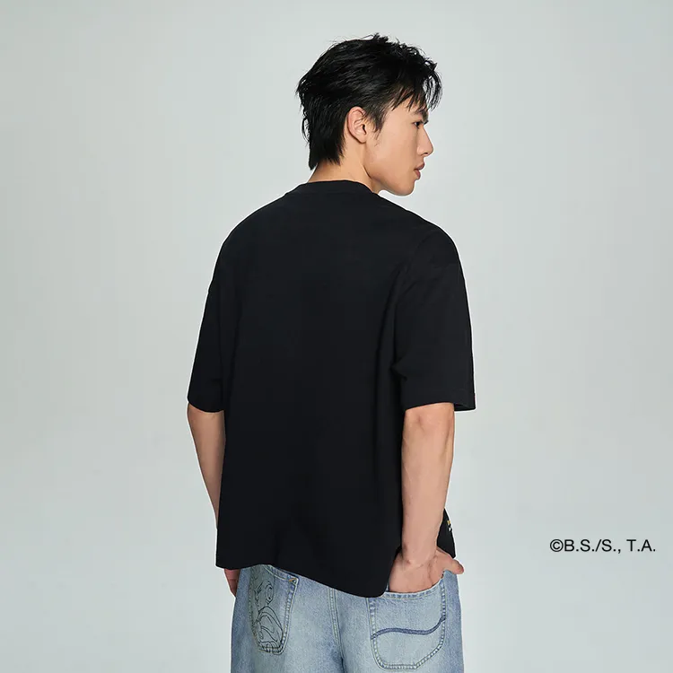 Lee X Dragon Ball Co brand T Shirts Men Black-4