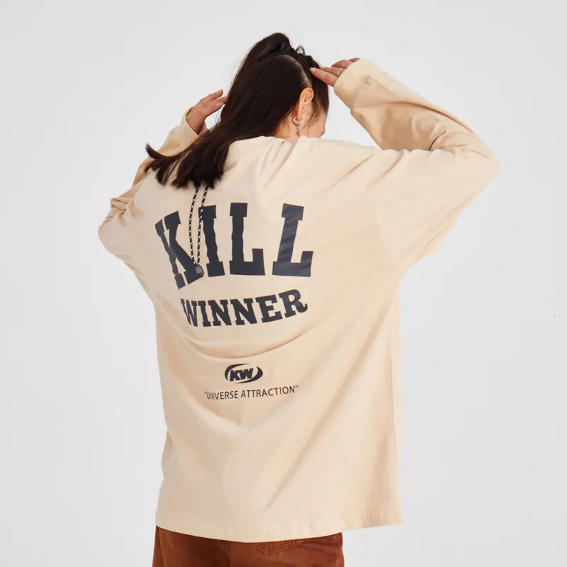 KILLWINNER Straight Long Sleeved T Shirt Unisex-15