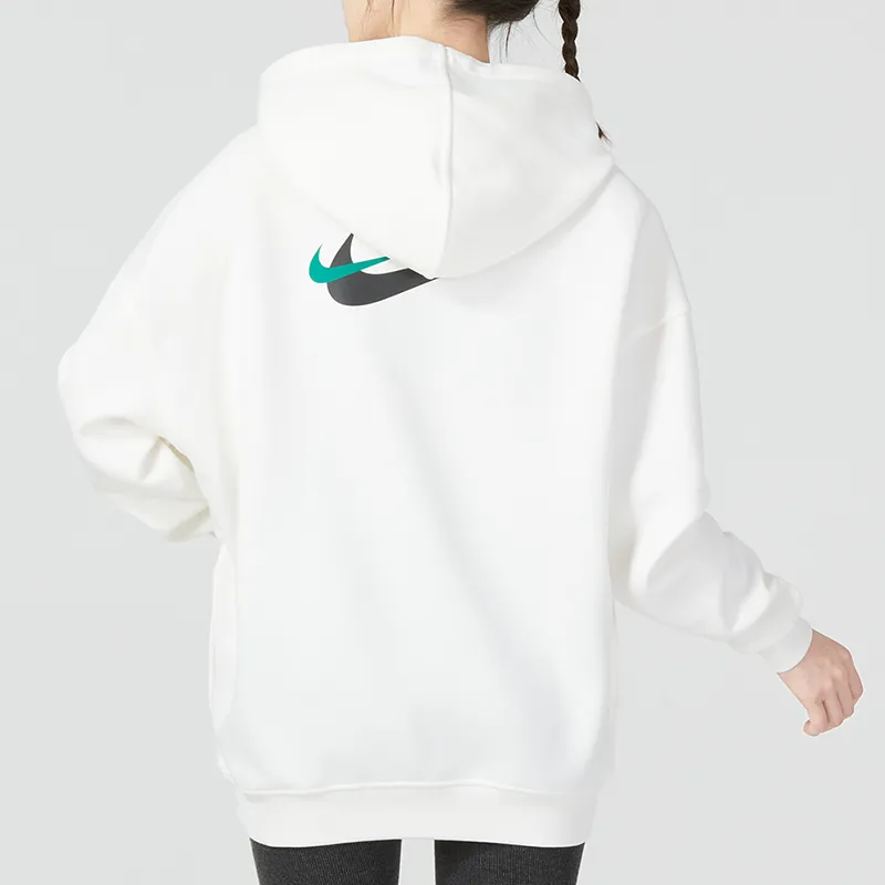 Nike As W Nsw Premium Po Hd Flc Hooded Pullover Sweatshirt White-4
