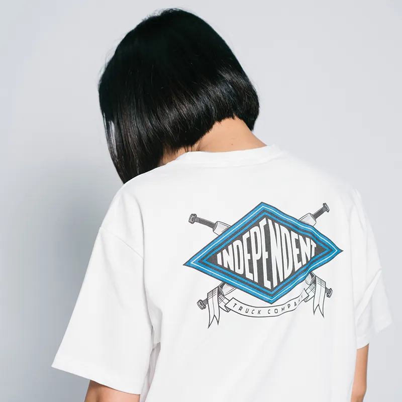 INDEPENDENT Drop Shoulder Sleeve T-Shirt Unisex White-2
