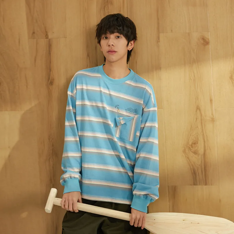 TIKIMOMOKA Straight Long Sleeved T Shirt Unisex-5