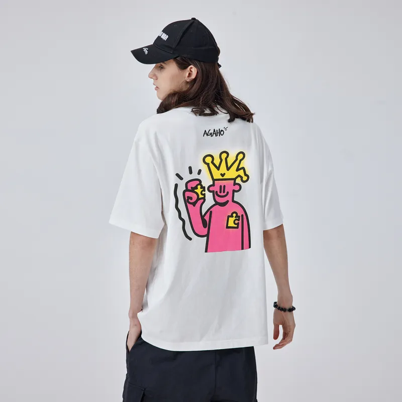 Agaho X Guuka T Shirts Unisex White-6