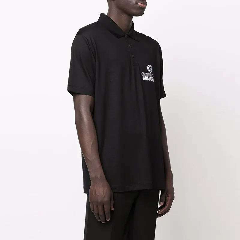 GIORGIO ARMANI Polo Shirts Men Black-3