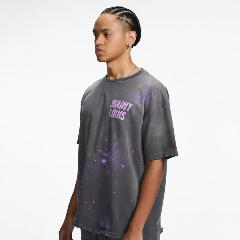 SSSAINT LOUIS T Shirts Unisex Washed Gray-5