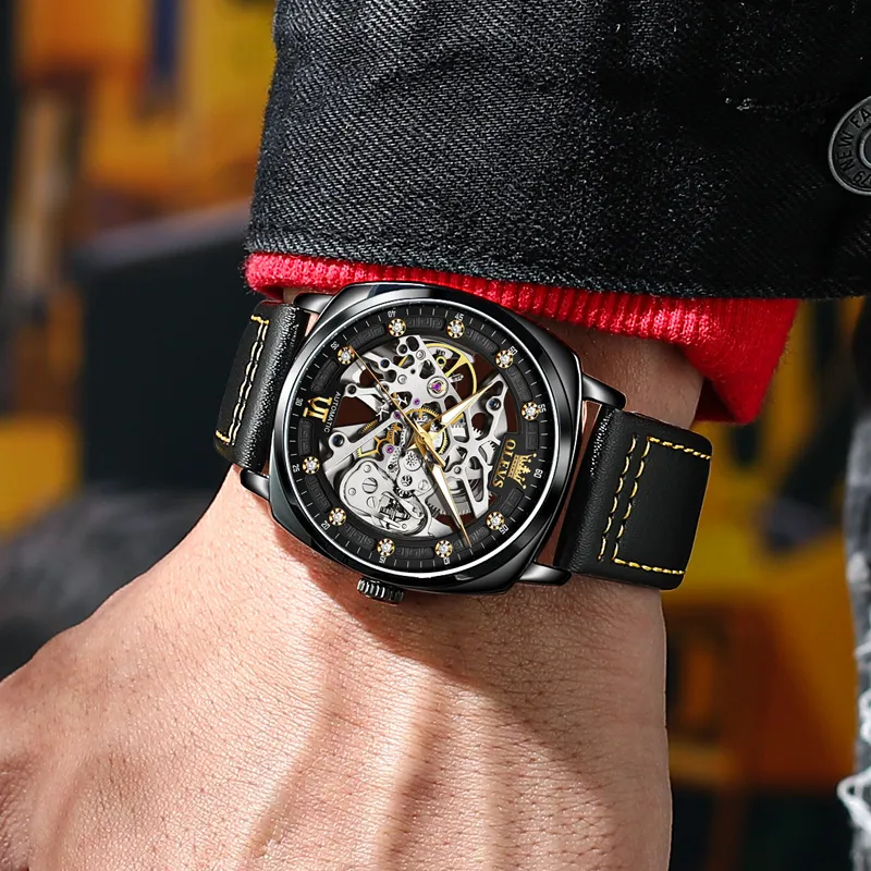 OLEVS Wisdom Series Automatic Mechanical Movement Watch Men's Watches Cut Out Dial-19