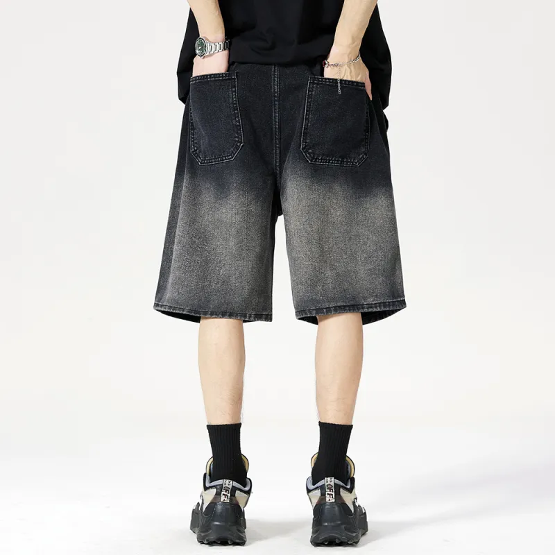JASONWOOD Cowboy On The Run Summer Denim Shorts Unisex-6