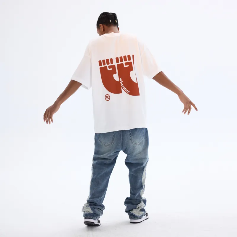 WHOA HA! Drop Shoulder Sleeve T Shirt Unisex-14