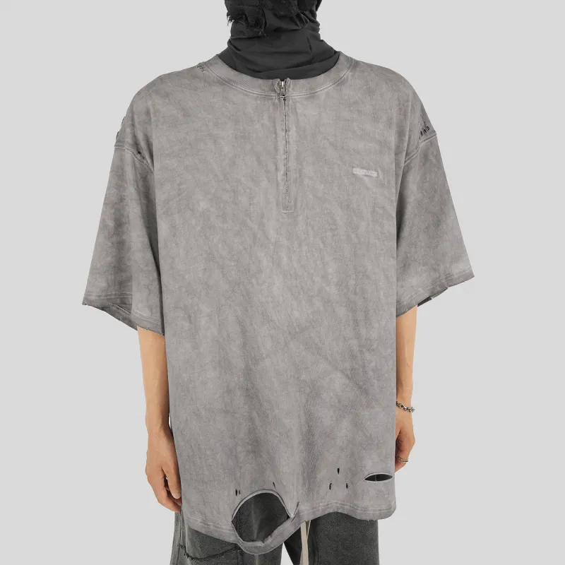 UNDERWATER T Shirts Unisex Dirty Wash Gray-5