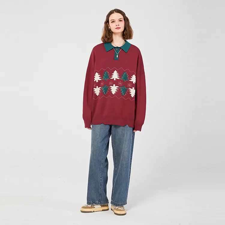 LAMLICKA Knitwear Unisex Red-4