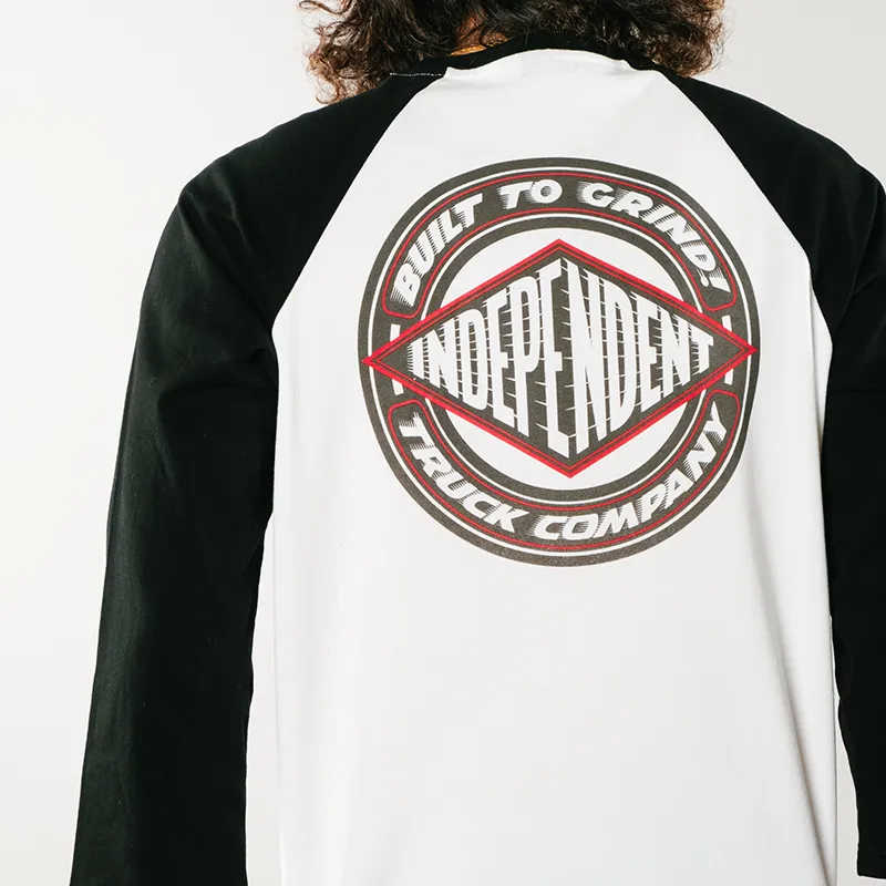 INDEPENDENT Raglan Sleeve T-Shirt Unisex White-3