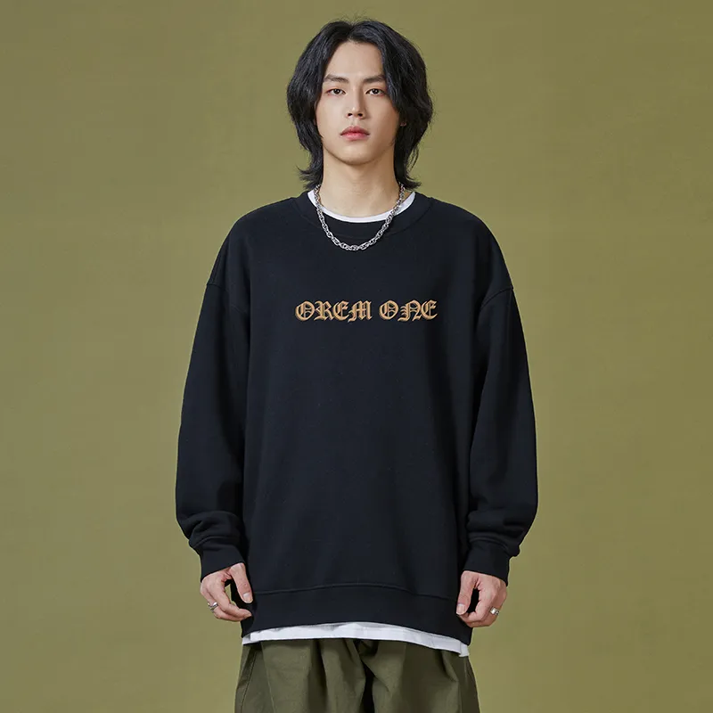 OREM ONE Crew Neck Loose Fit Sweatshirt Fall Unisex-36