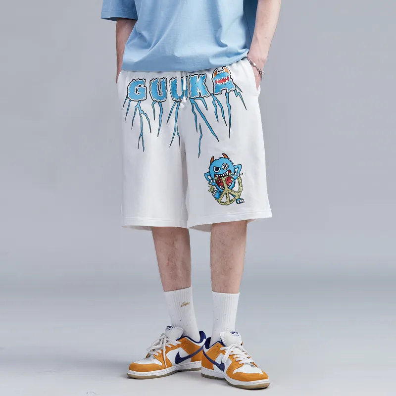 Guuka Casual Shorts Men White-5