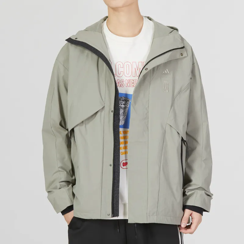 Adidas Jacket Men's Pebble Silver Gray-3