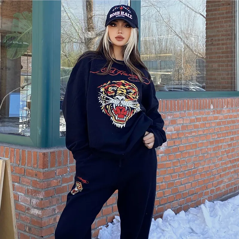 Ed Hardy Classic Classic Series Sweatshirt Unisex Black-2