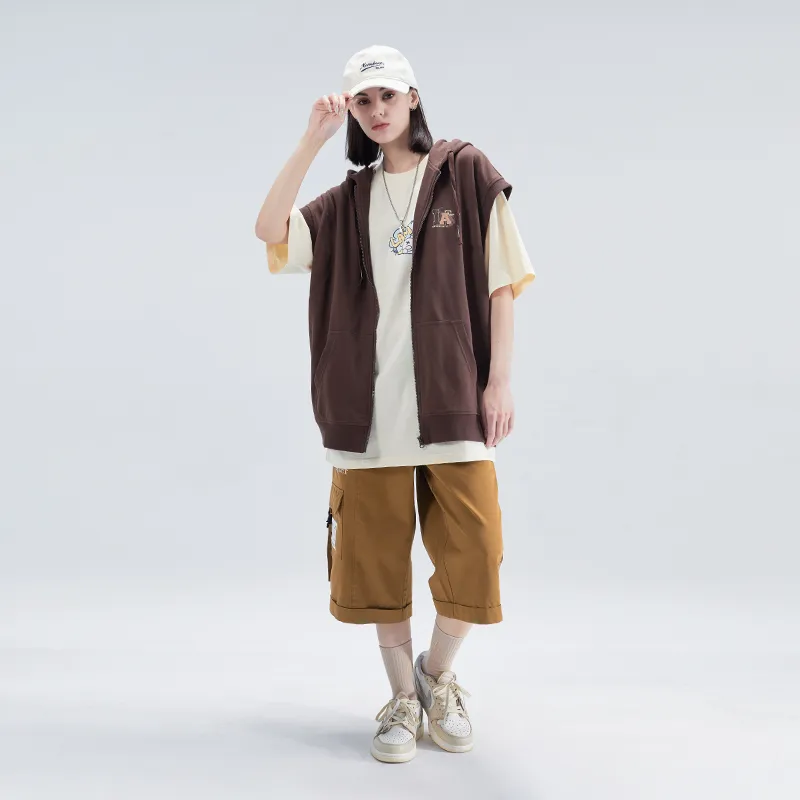 LAMLICKA Straight Casual Pants Unisex Brown-4