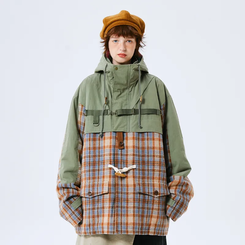 A SQUARE ROOT Puffer Jacket Coat Unisex Army Green-2