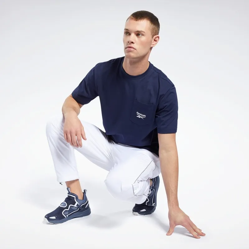 Reebok Set-in Sleeve T-Shirt Unisex Navy Blue-3