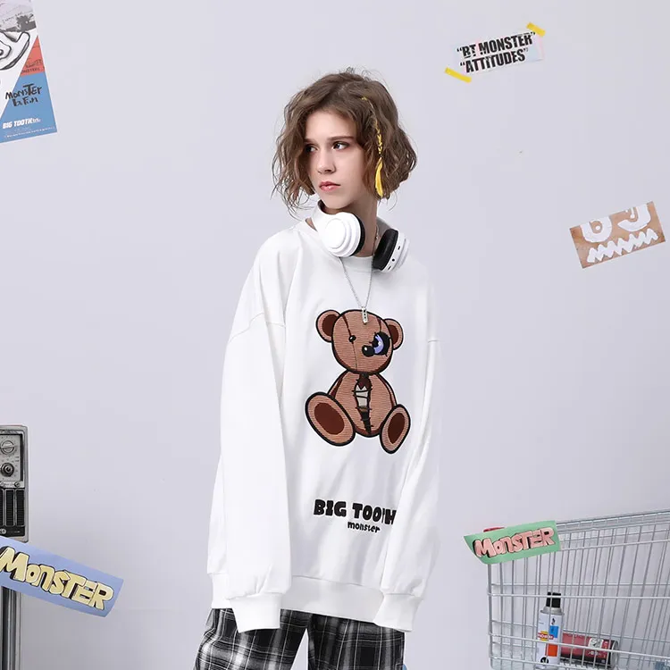 Bt Crew Neck Loose Fit Regular Sweatshirt Spring Fall Unisex-9
