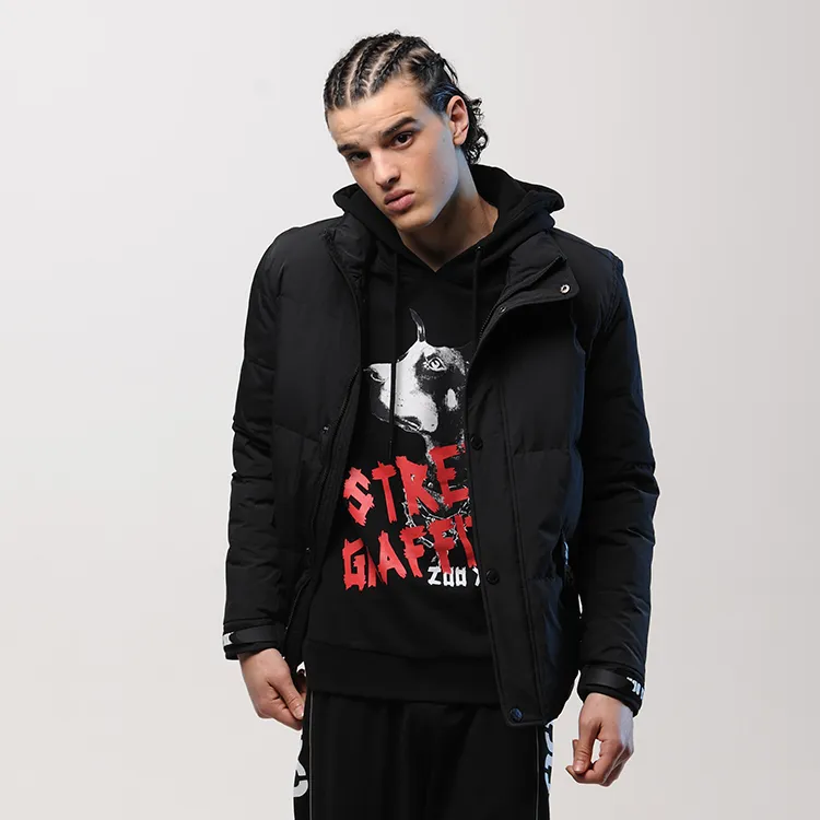 Zoo York Letter Stand Collar Thickened Cropped Down Jacket Unisex-3