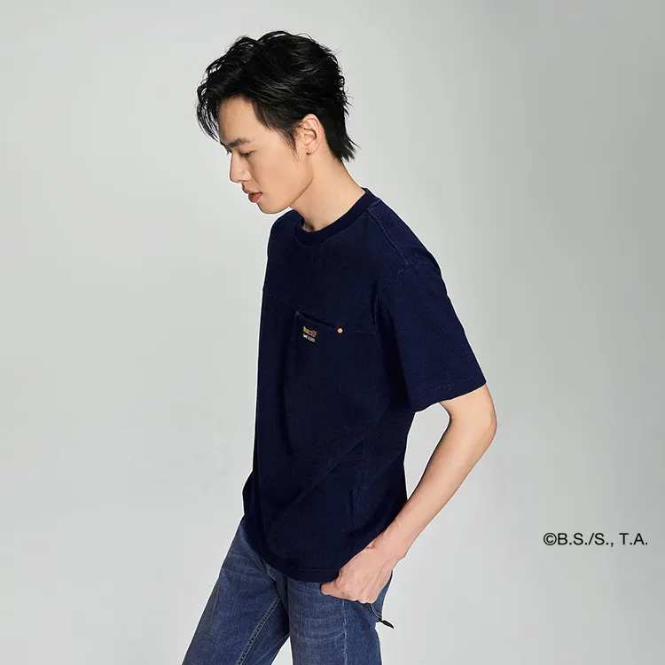 Lee x LONGZHU LIANMINGKUAN SS23 T Shirt Men's Dark Blue-6