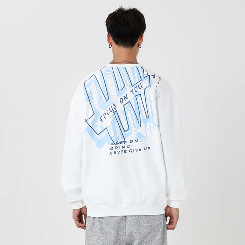 Yvette Crew Neck Loose Fit Sweatshirt Unisex-3