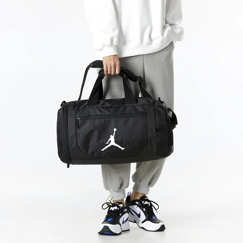 Jordan Polyester Gym Bag, Travel Bag, Luggage Bag Regular Unisex Black-2