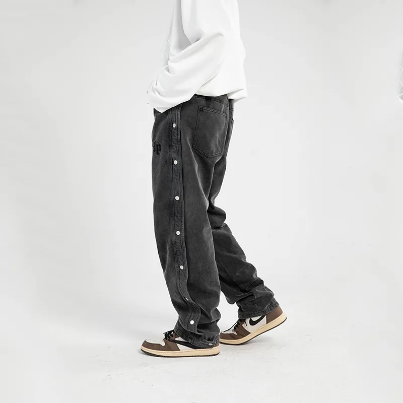 SOLP Straight Jeans Unisex Washed Gray-2