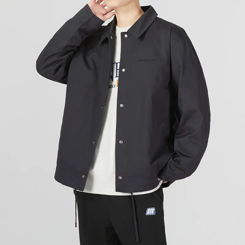 New Balance Jackets Men Black-4