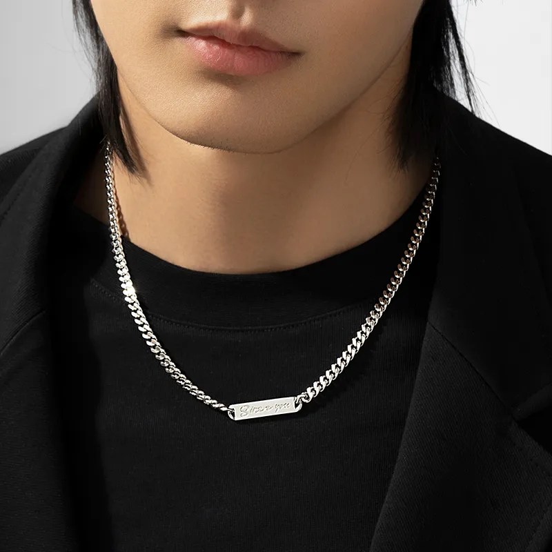 SINCE YOU S925 Silver Necklaces Unisex-5