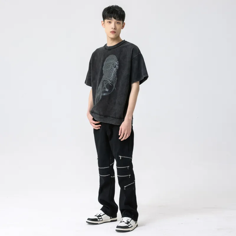 XINYINSU Jeans Unisex Black-7