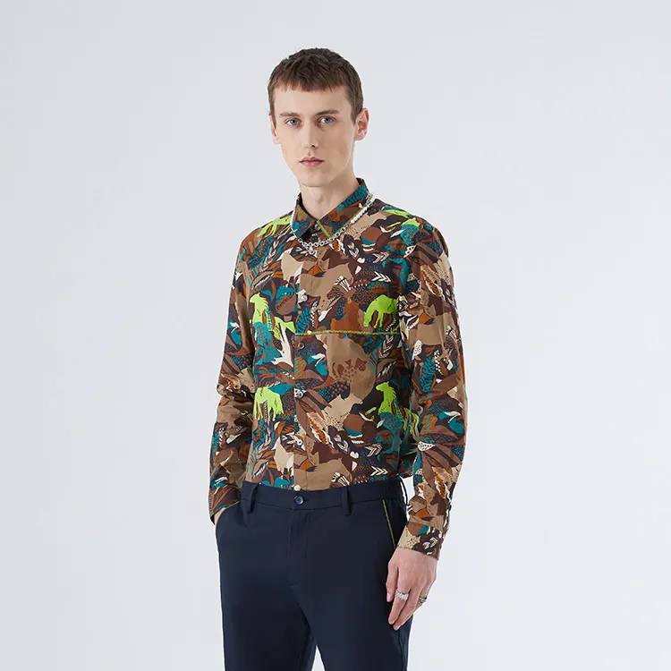 DAVID NAMAN Shirts Men Green-2