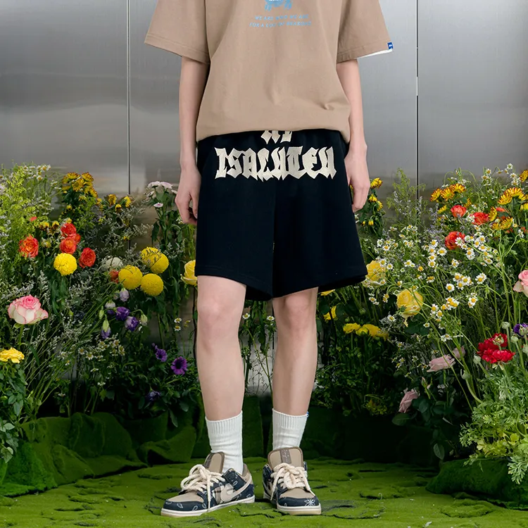 ISaluteU Casual Shorts Unisex Black-2
