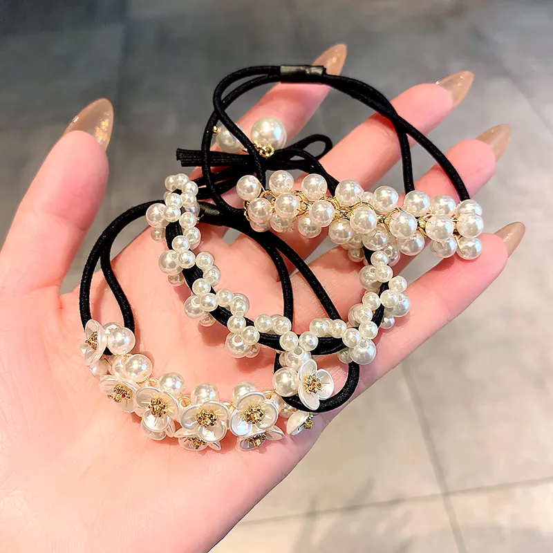 SENDME Hair Ties Women's Bead Style 3 Pack-4