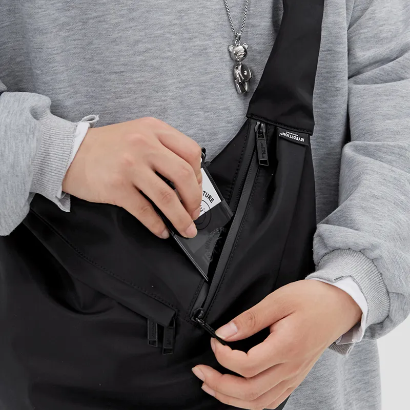 MYEDITION Messenger Bag, Shoulder Bag, Dumpling Bag, Crossbody Bag Nylon Multicolor Unisex-4