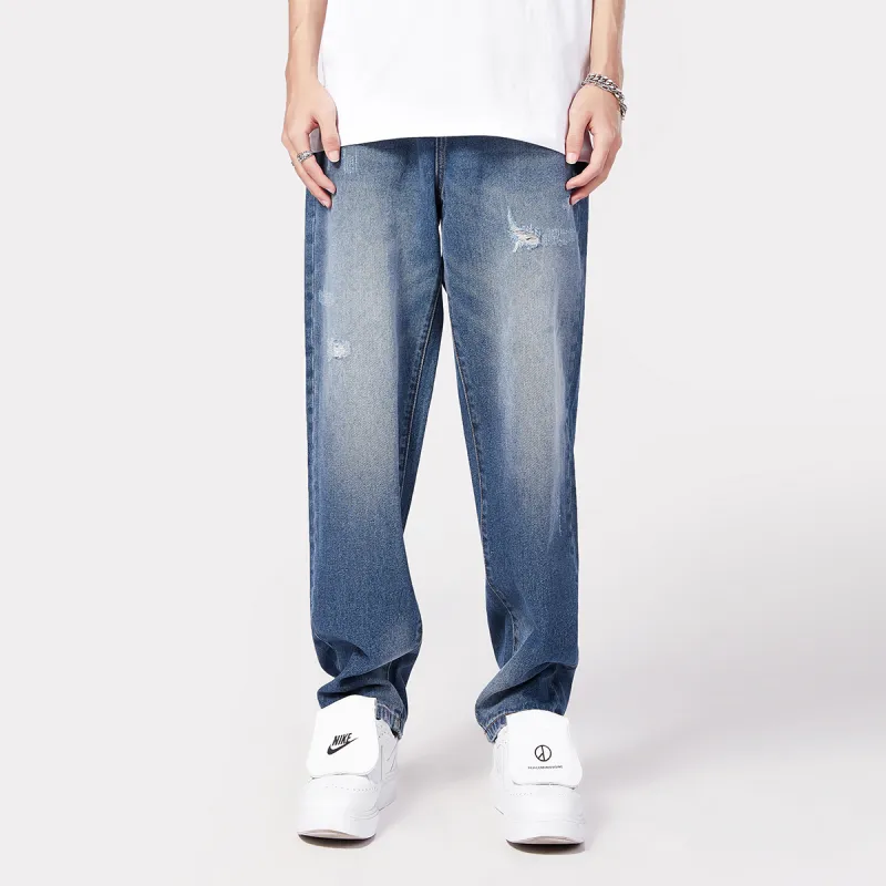 GUKUUL Straight Jeans Unisex Blue-3