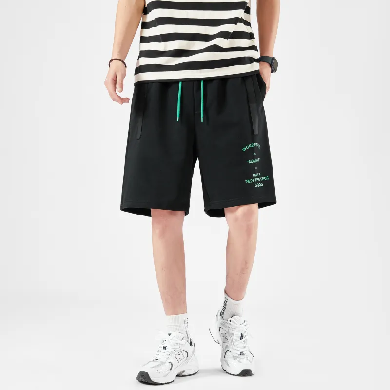 Pepe The Frog Casual Shorts Unisex Black-3