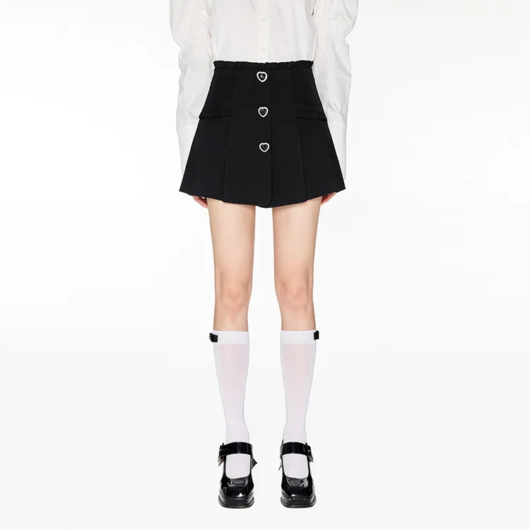Susan Lazar X ITIB Casual Short Skirts Women's Black-2
