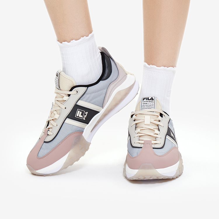 FILA Brick Casual Shoes Women s Low Top Antarctic Gray Deer Pink POIZON