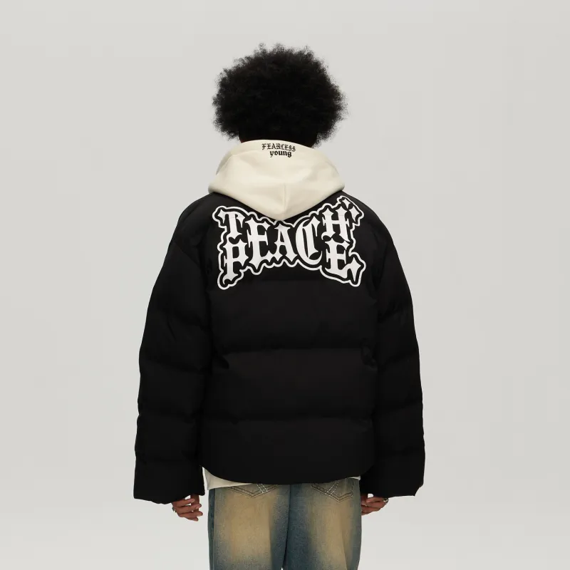 Teach Peace Puffer Jacket Unisex-3