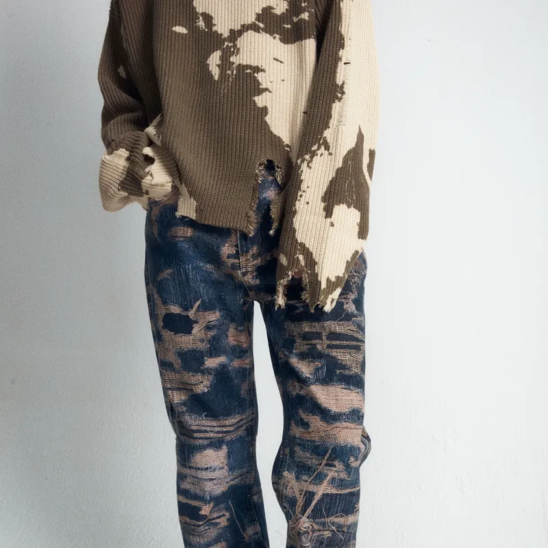 Createexploreexpandconquer Distressed-finish Sweater-10