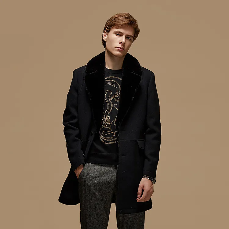 DAVID NAMAN Coats Men Black-2