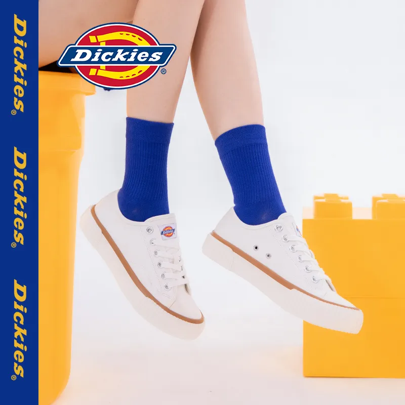 Dickies Canvas Shoes Unisex Low-Top White-5