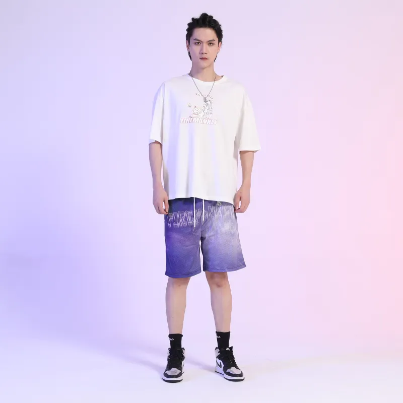 FireMonkey Basketball Shorts Unisex Purple-2
