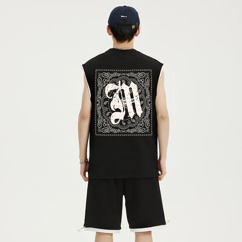 SCRM Mock Two Piece Set Summer Unisex Black-2
