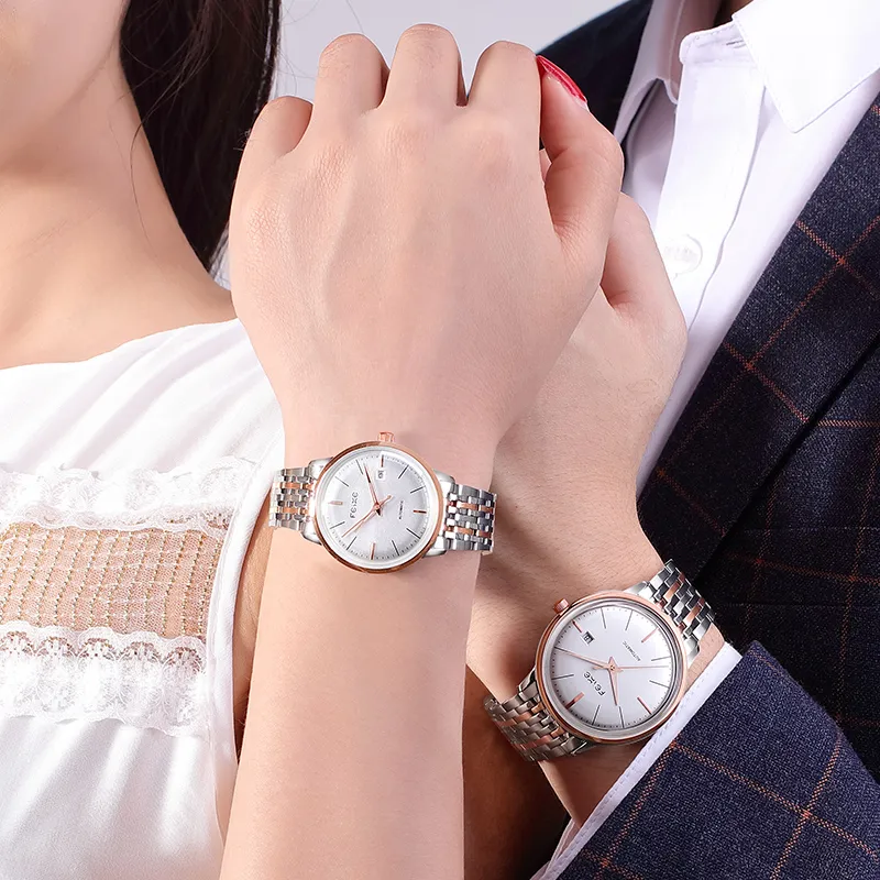 FEIKE Dream Arc Collection Automatic Mechanical Movement Watch Unisex White Dial FQ221-4